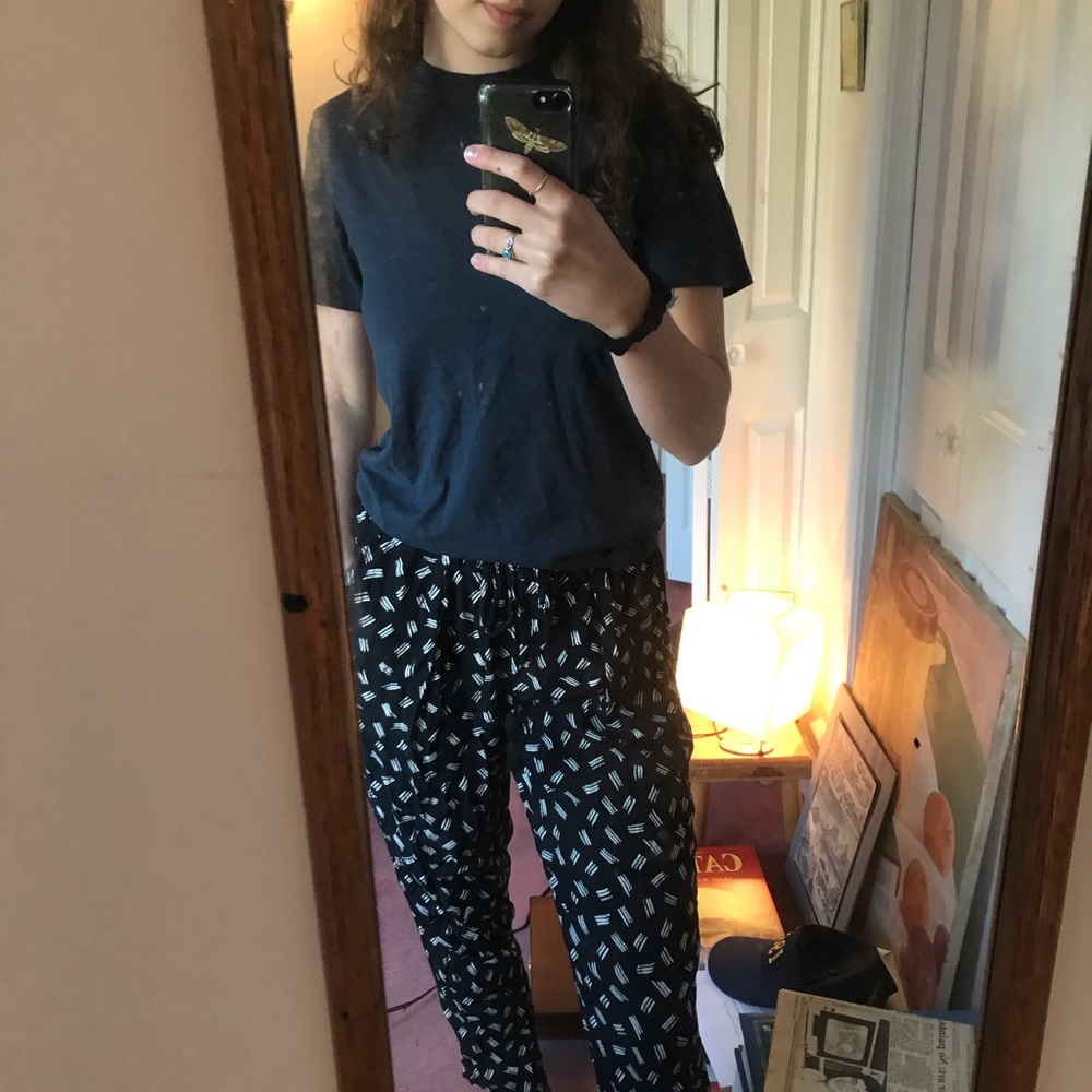 Funky Lucky brand pants! Black and white patterned